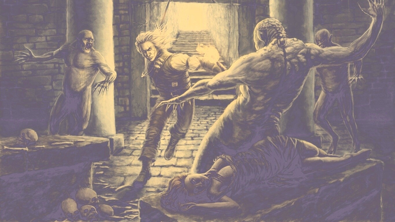 Ведьмак фанарт обои