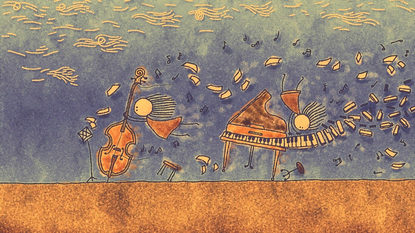Воздушная инструментальная музыка обои
