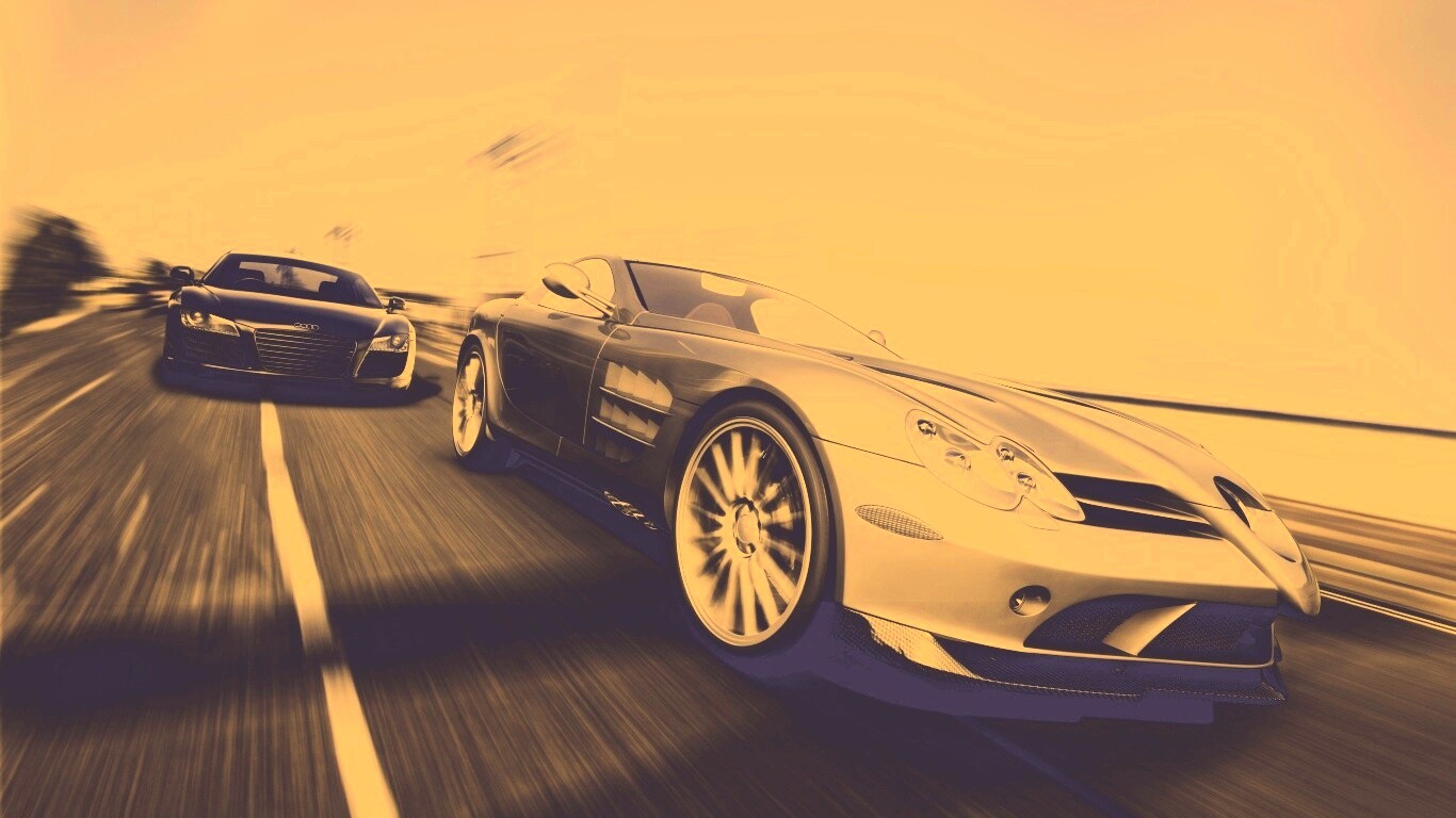 Гонка Ауди и Мерседеса обои