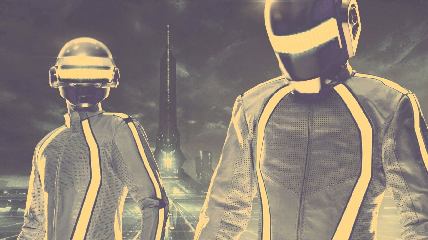 Daft Punk на съемках фильма TRON обои