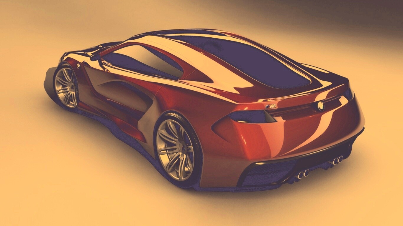 Красный концепт BMW обои