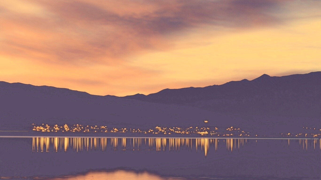 Закат на озере Юта обои