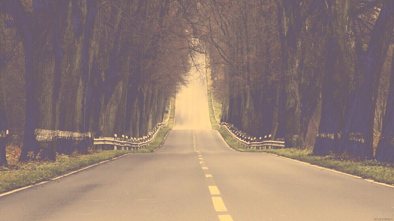 Дорога уходит ввысь обои
