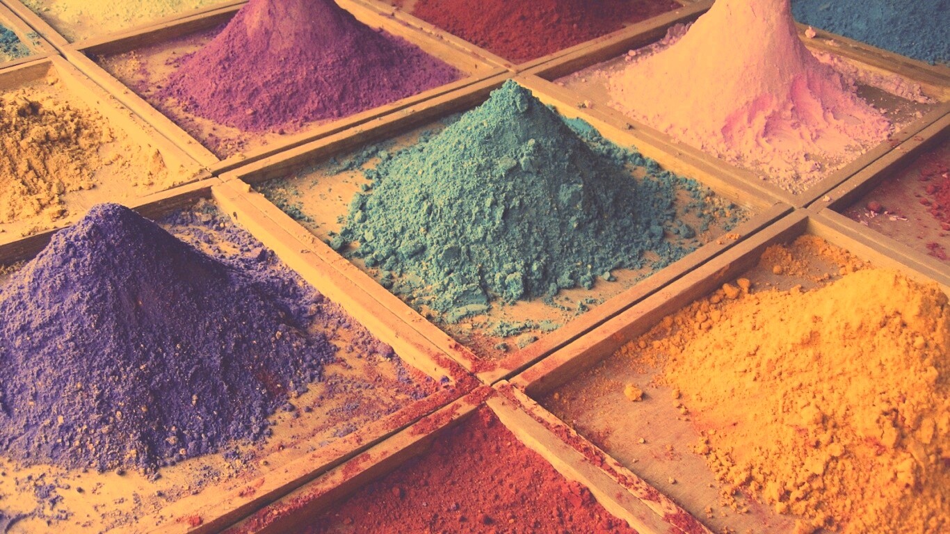 Цветной песко обои