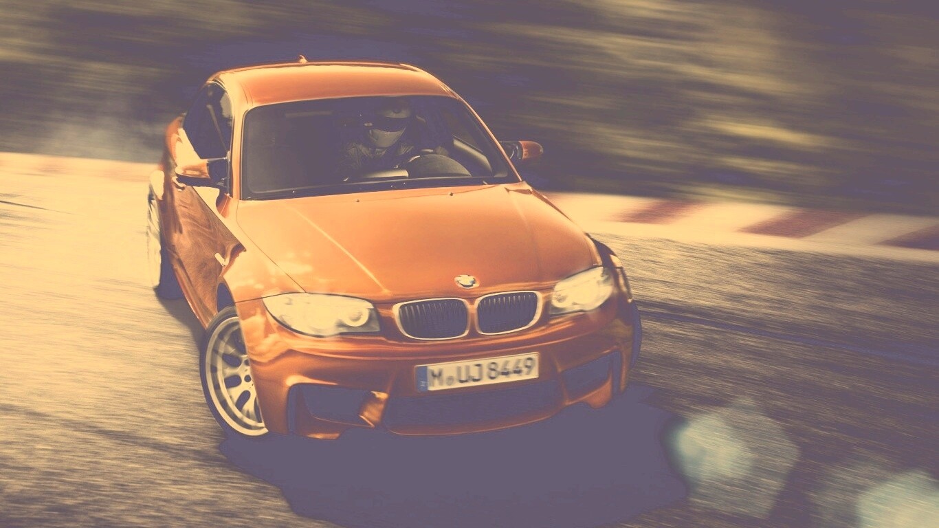 BMW M1 в заносе на треке обои