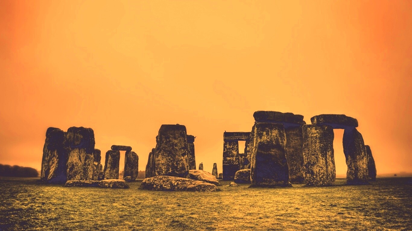 Вечерний Стоунхендж обои