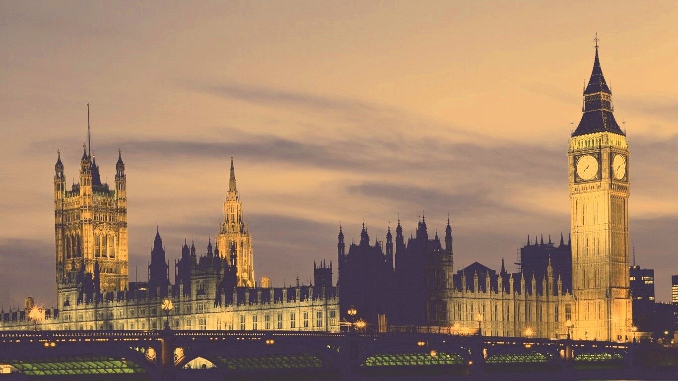 Биг Бен и здание парламента ночью обои