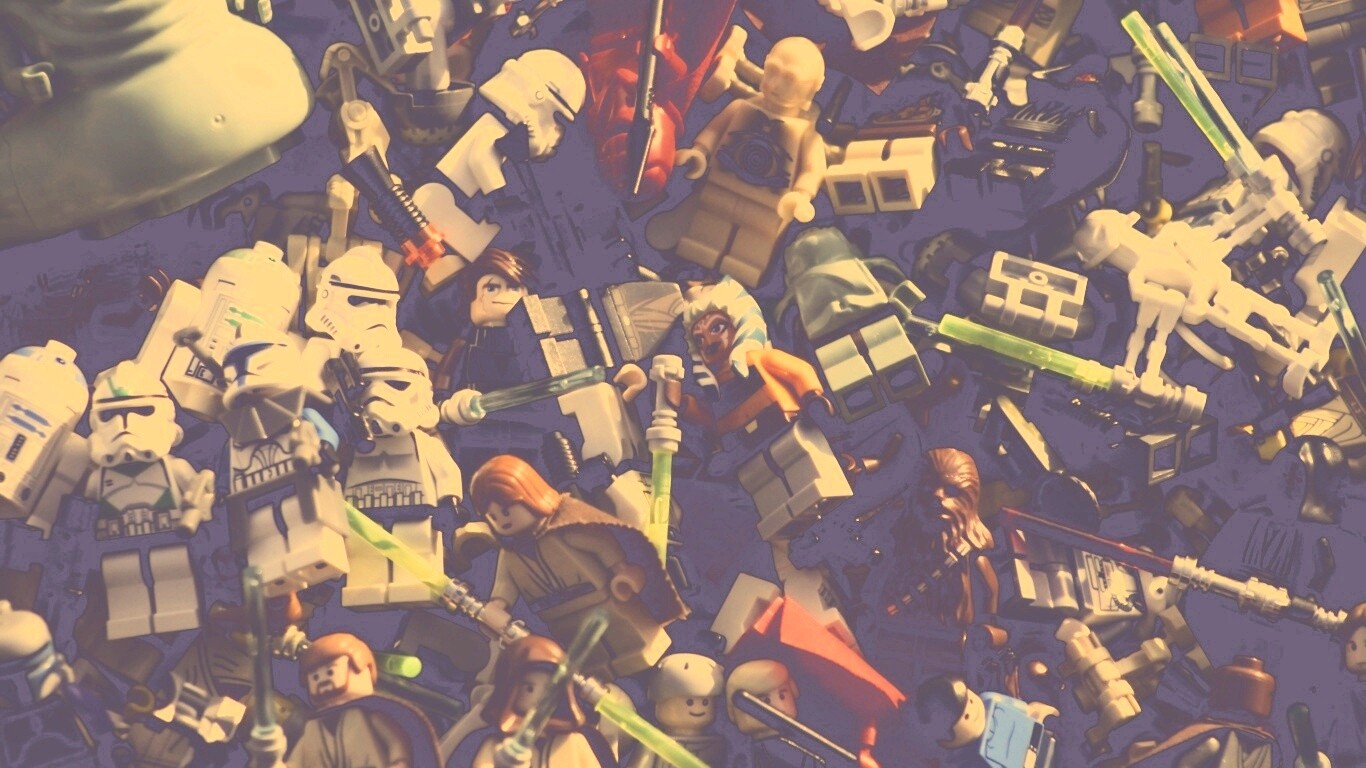 Человечки лего по мотивам звездных войн обои