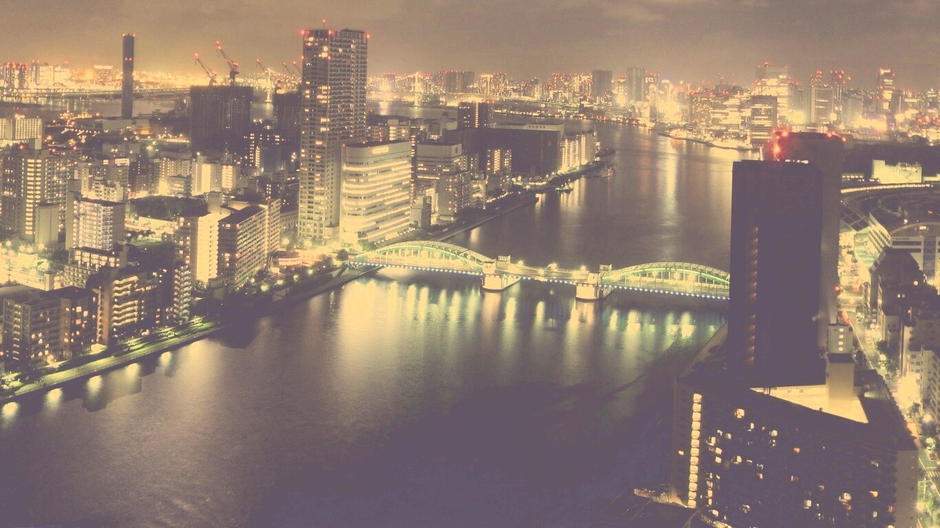 Ночной город обои