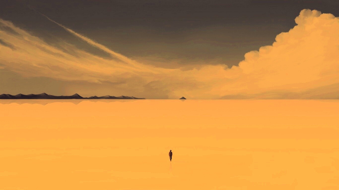 Человек и пустошь обои