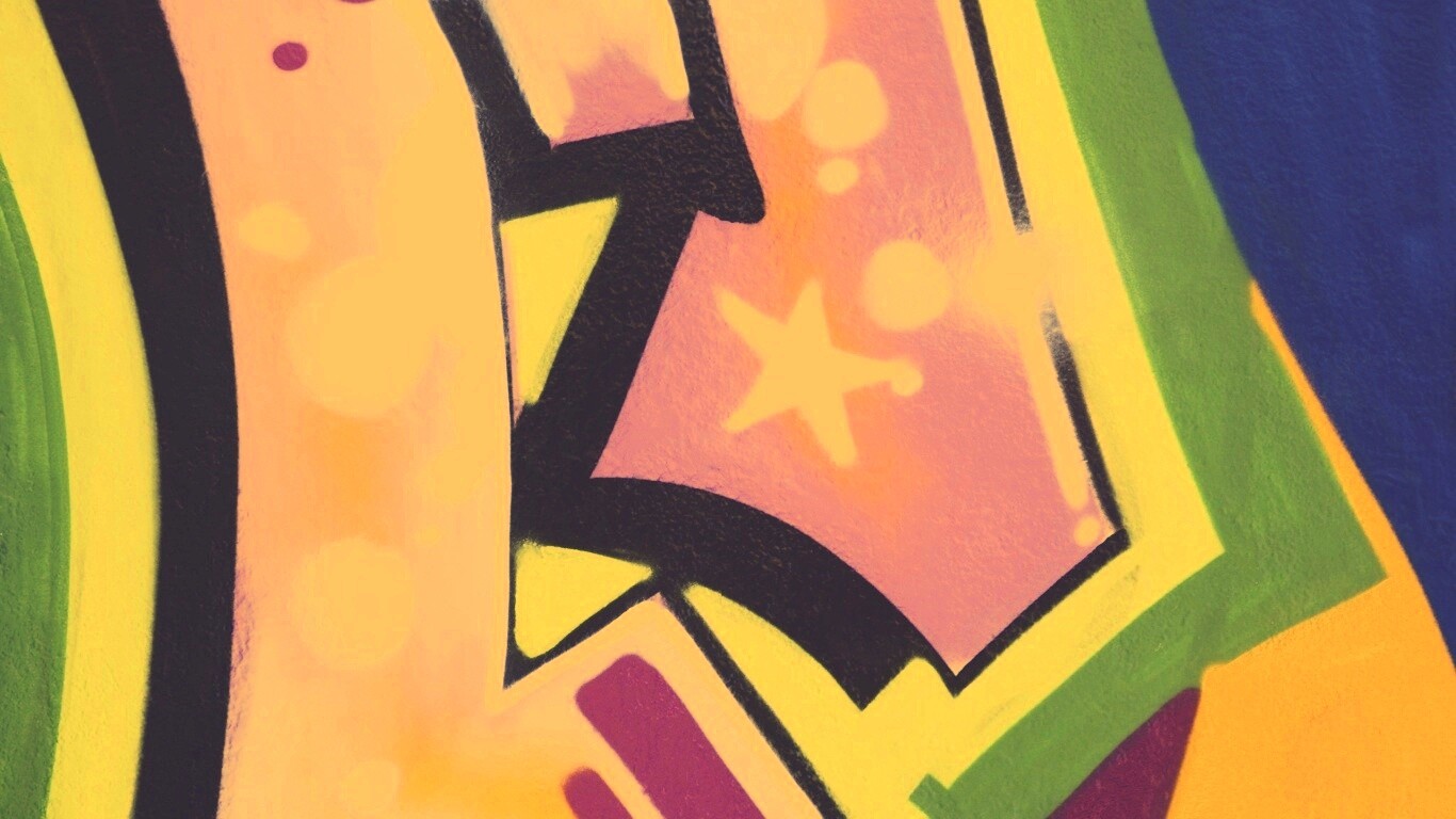 Блик на граффити обои