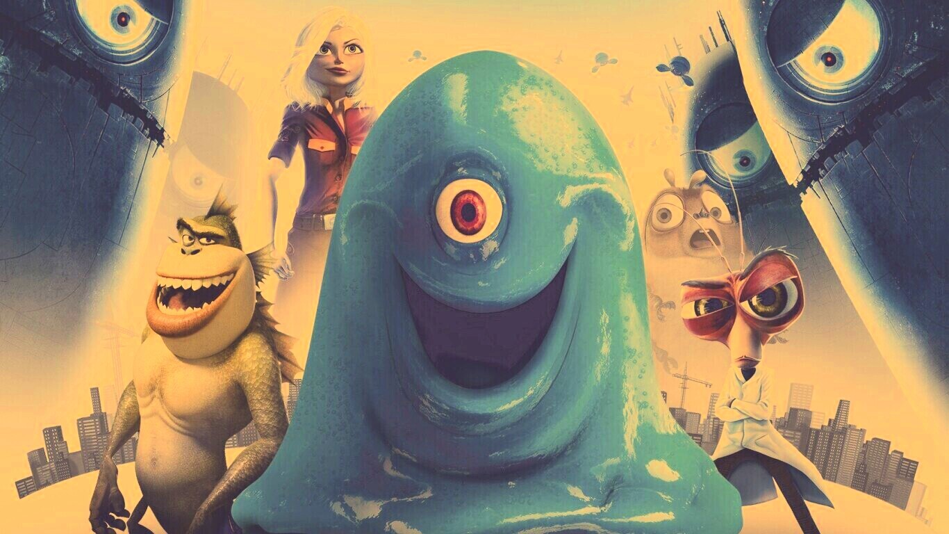 Монстры против пришельцев обои