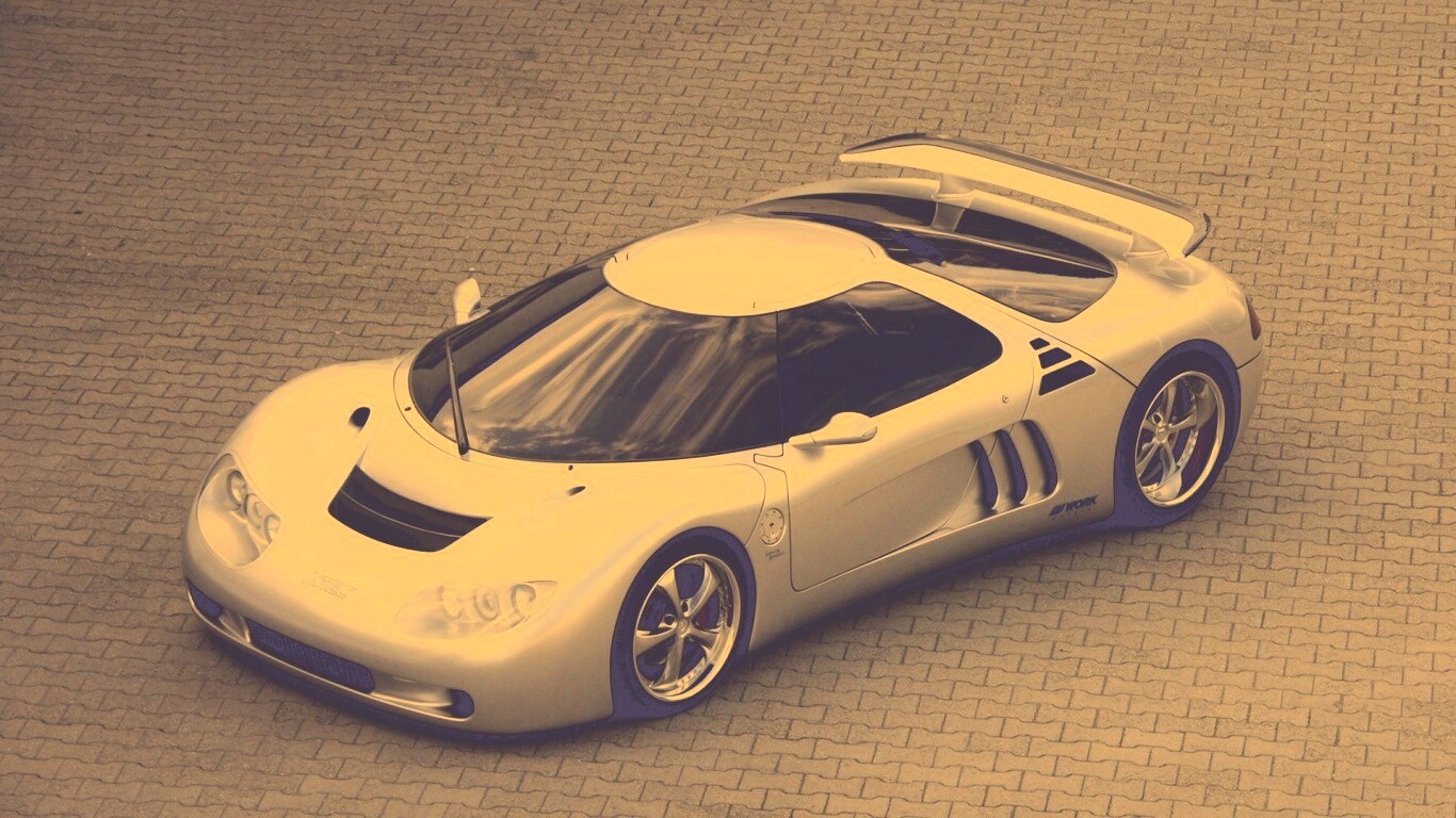 Красивый серебристый спорткар обои