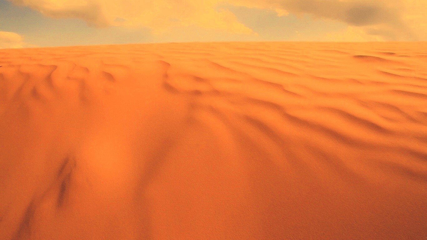 Оранжевые пески пустыни обои