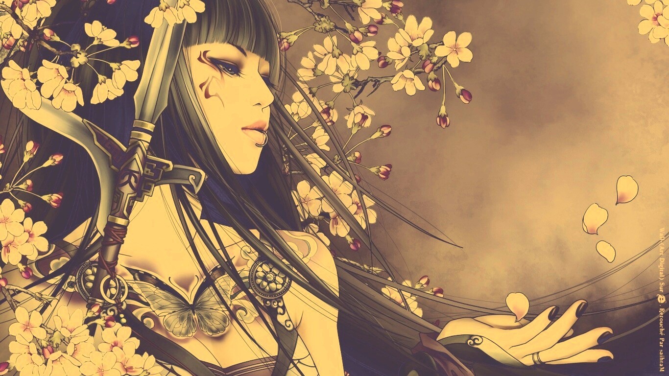 Элегантная девушка с оружием обои