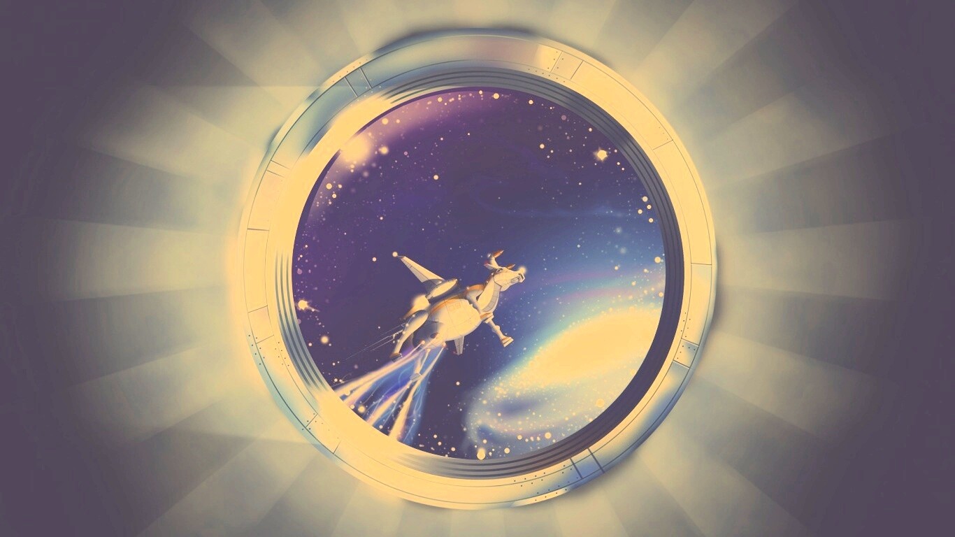 Космическая корова обои