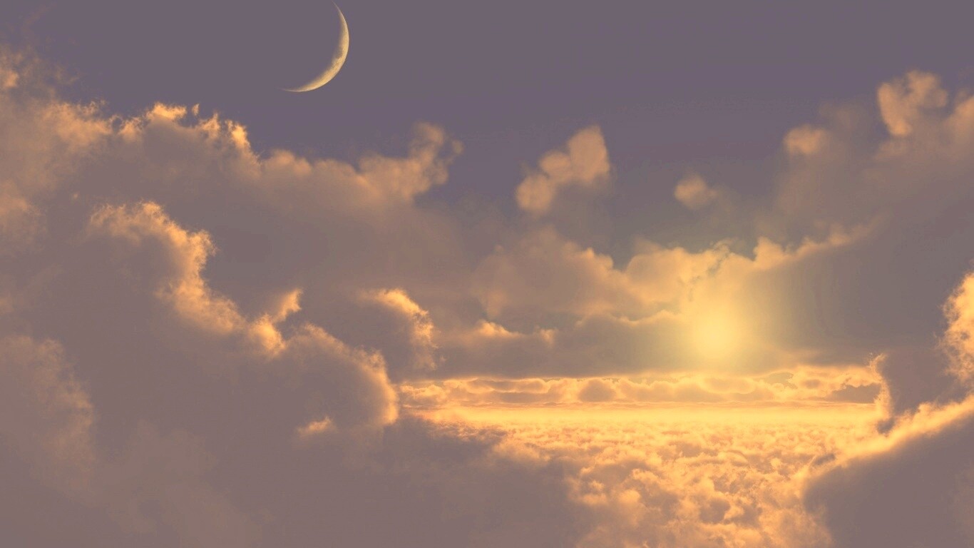 Над облаками обои