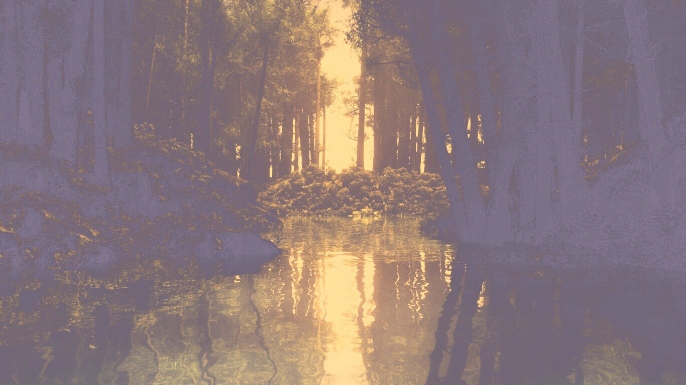 Болото в лесу обои