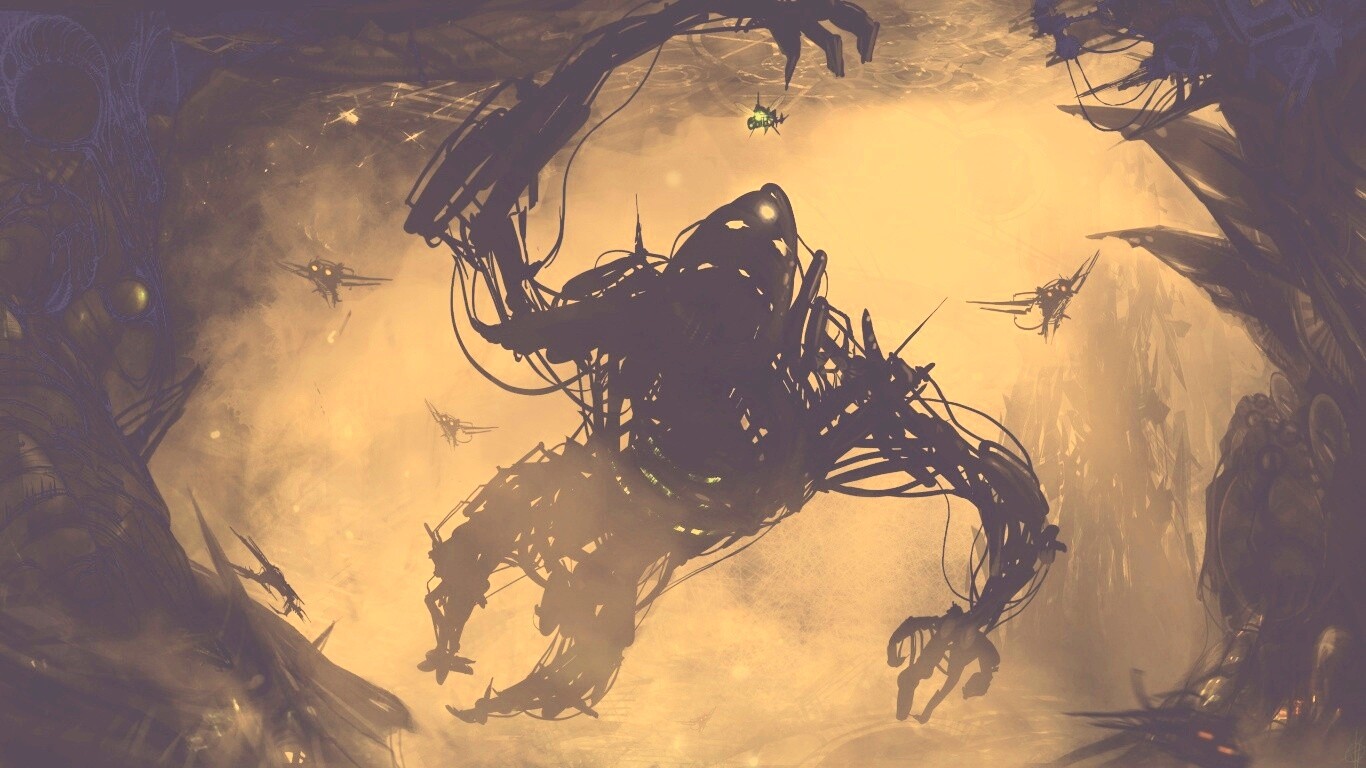 Подзёмный темный монстр обои