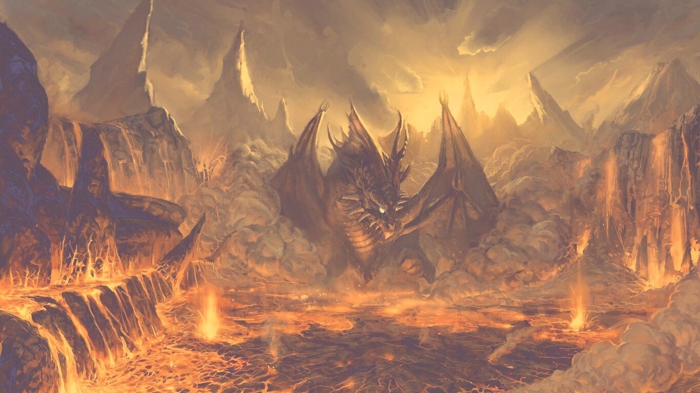 Огненный дракон обои