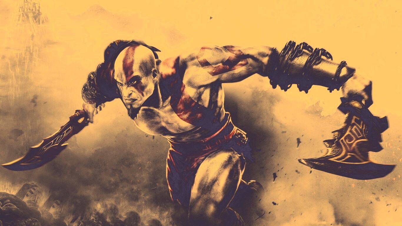 Герой игры God of War обои