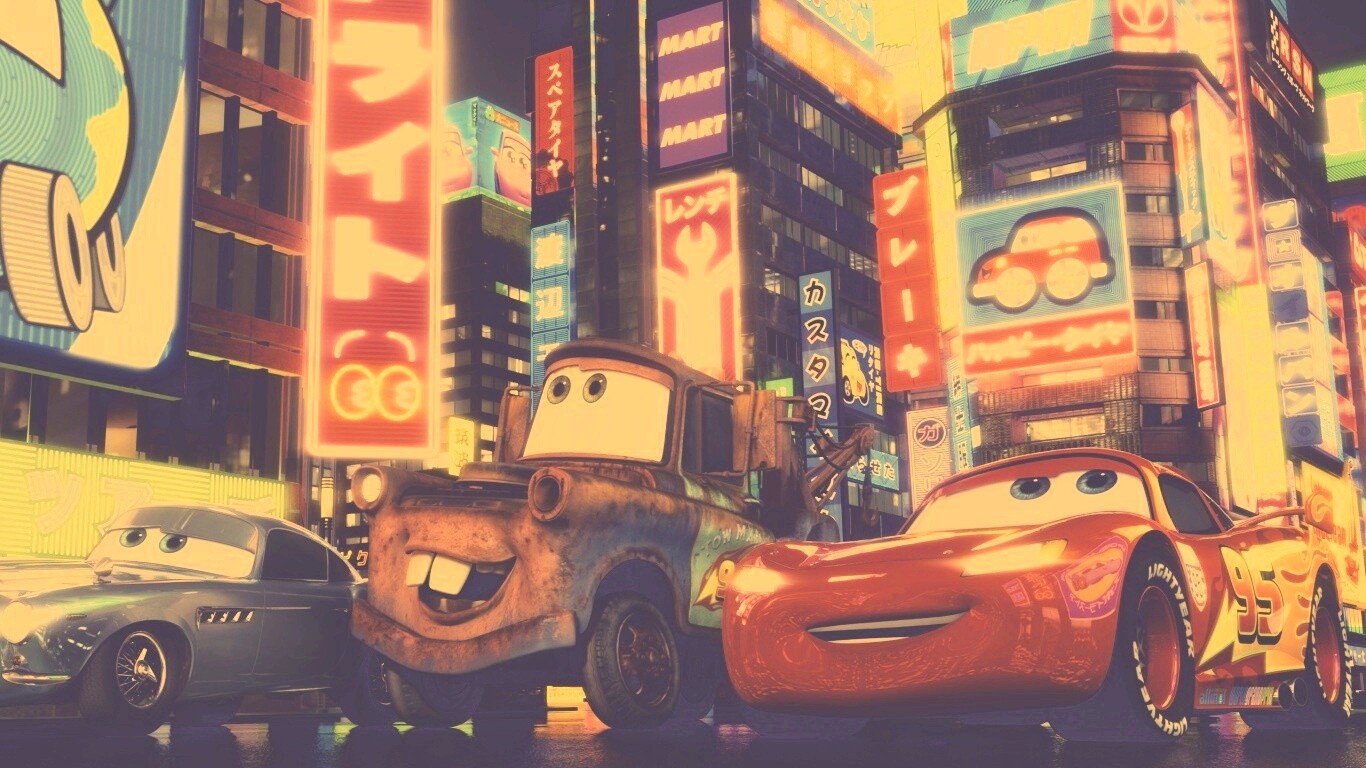 Тачки в большом городе обои