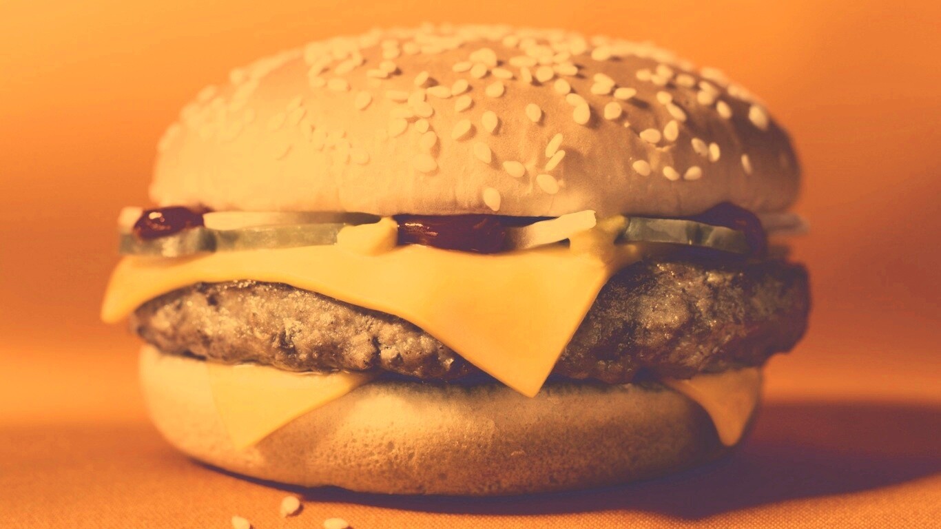 Сочный чизбургер обои