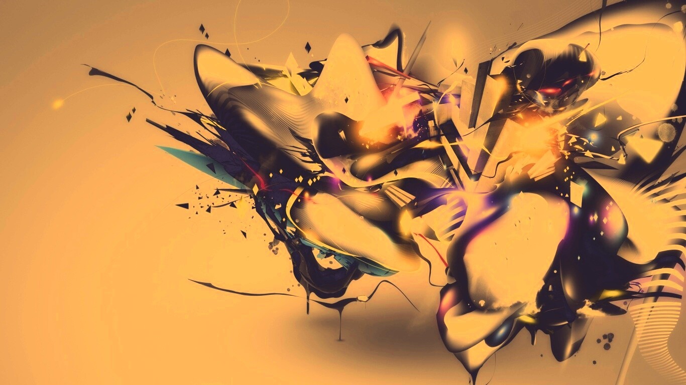 Яркая абстракция обои