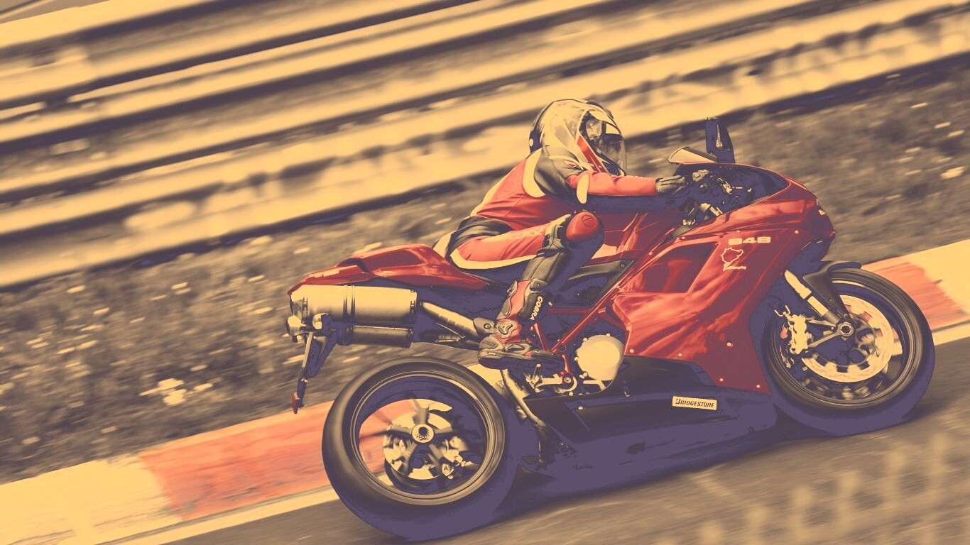 Красный мотоцикл обои