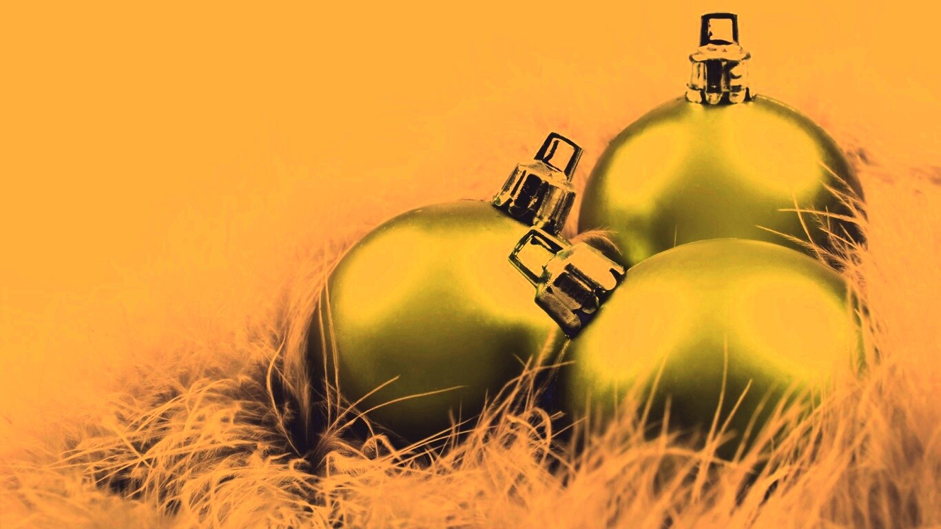 Новогодние шарики обои