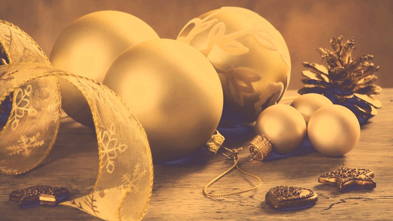 Новогодние атрибуты обои