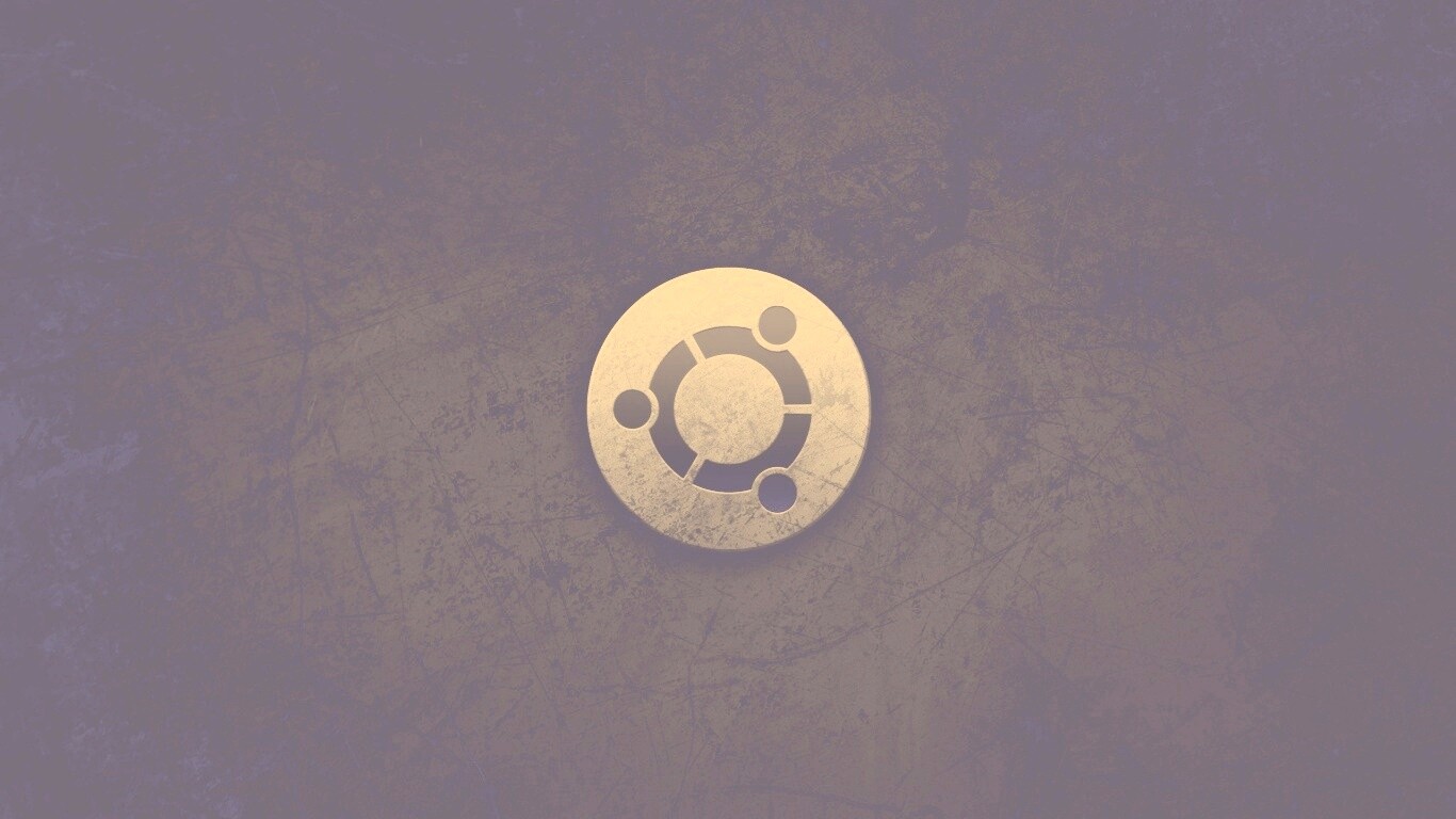 Логотип убунту из металла обои