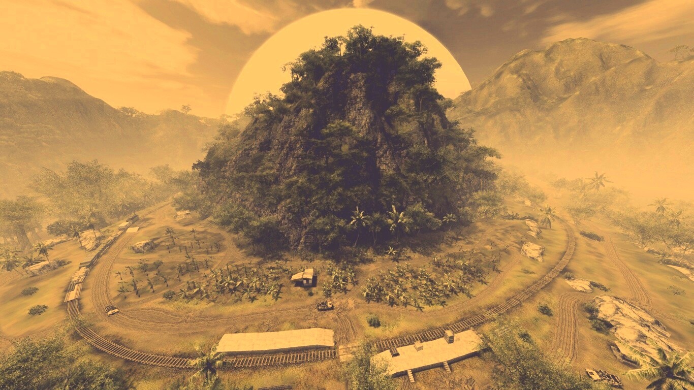 Железная дорога в тропиках из Crysis обои