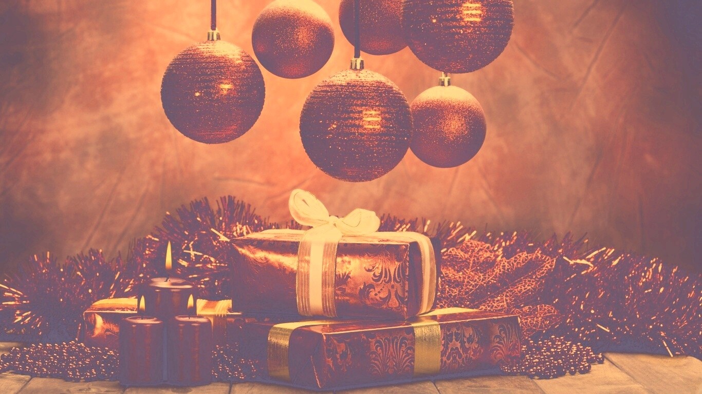 Новогодние подарки обои
