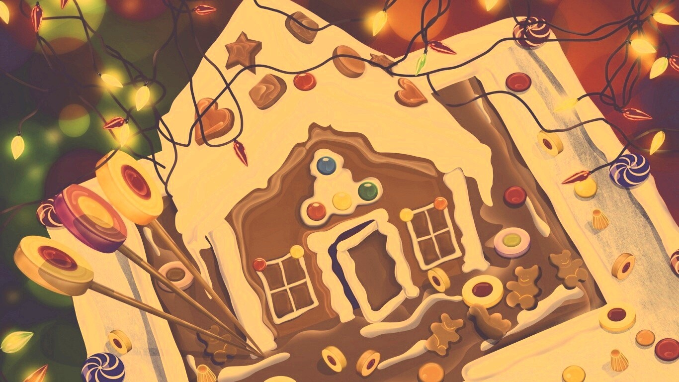 Пряничный домик обои