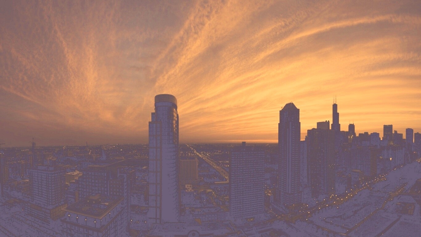 Сумерки в городе обои