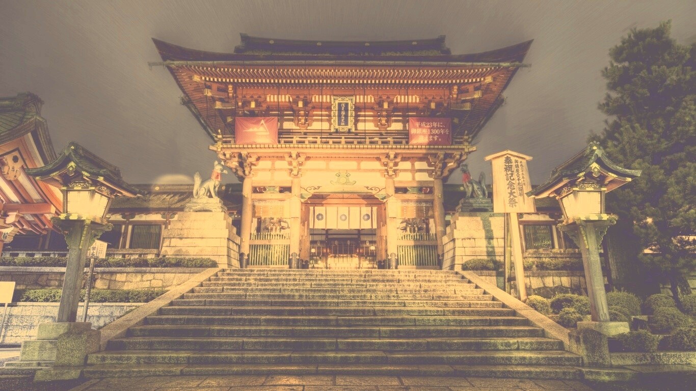 Китайский храм обои