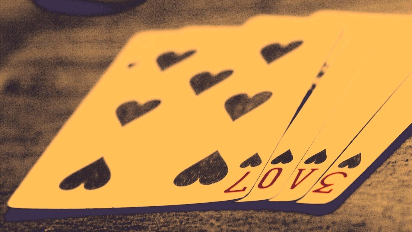 Любовь и карты обои