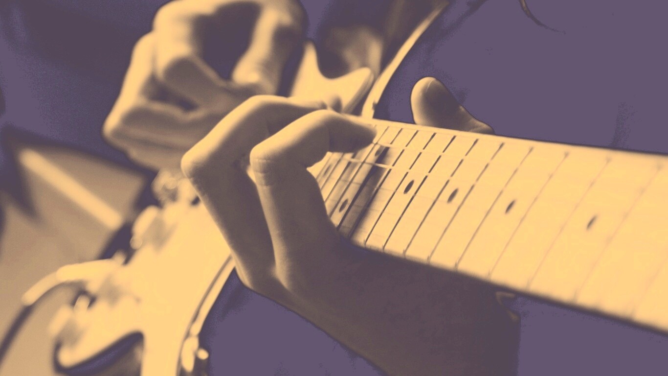 Игра на гитаре обои