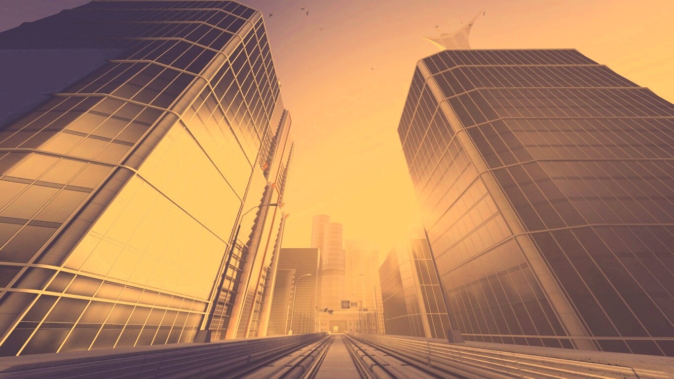 Улица из Mirrors Edge обои