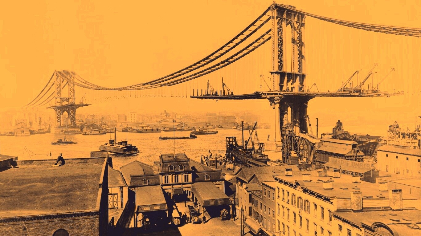 Постройка моста обои