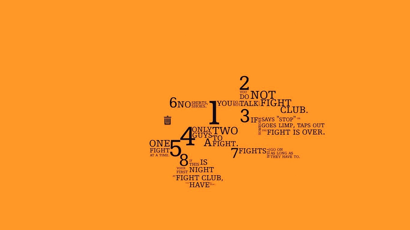 Правила бойцовского клуба обои
