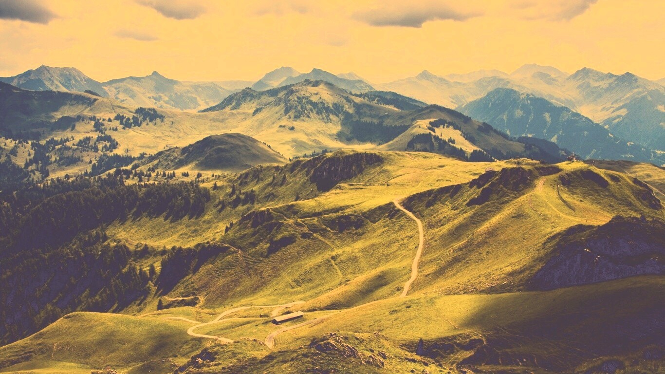 Извилистая горная дорога обои