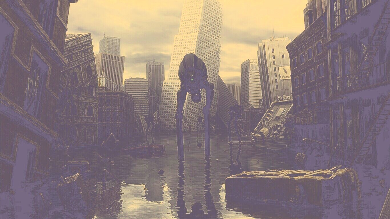 Постапокалиптический город обои