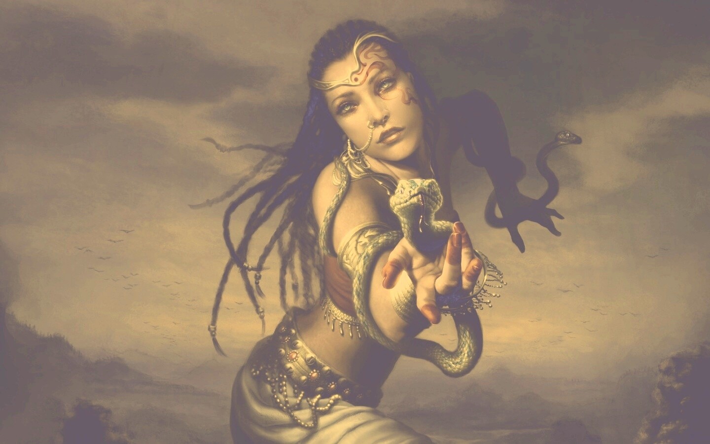 Приручательница змей обои