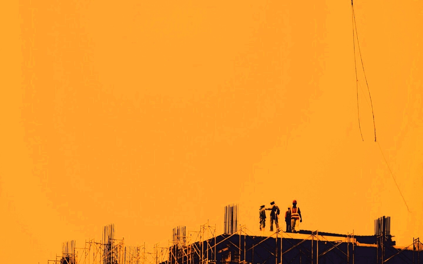 Строители на объекте обои