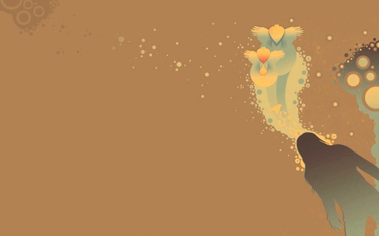 Мысли влюбленной девушки обои