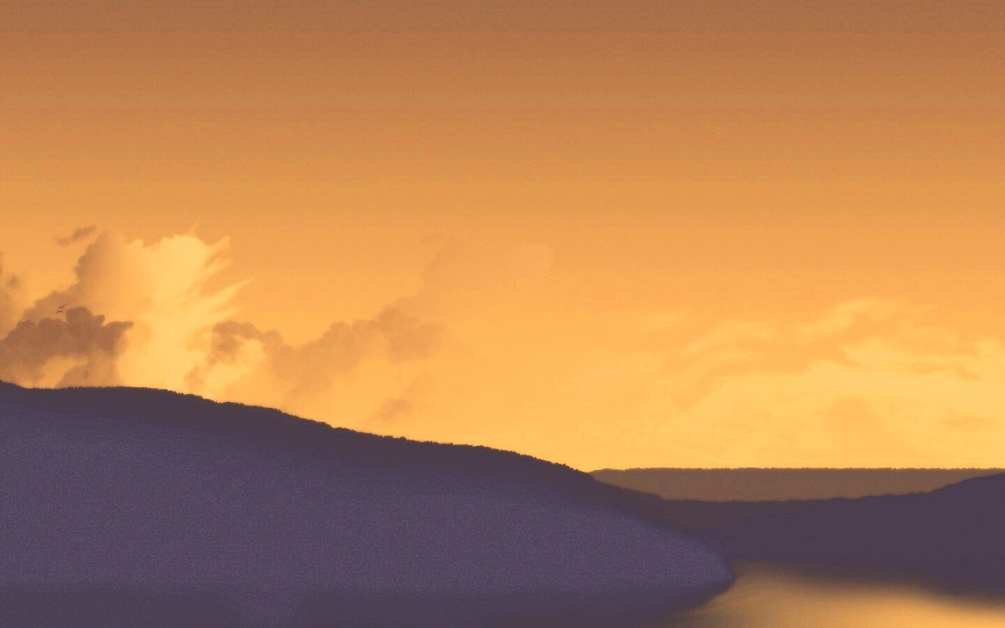 Желтое небо обои