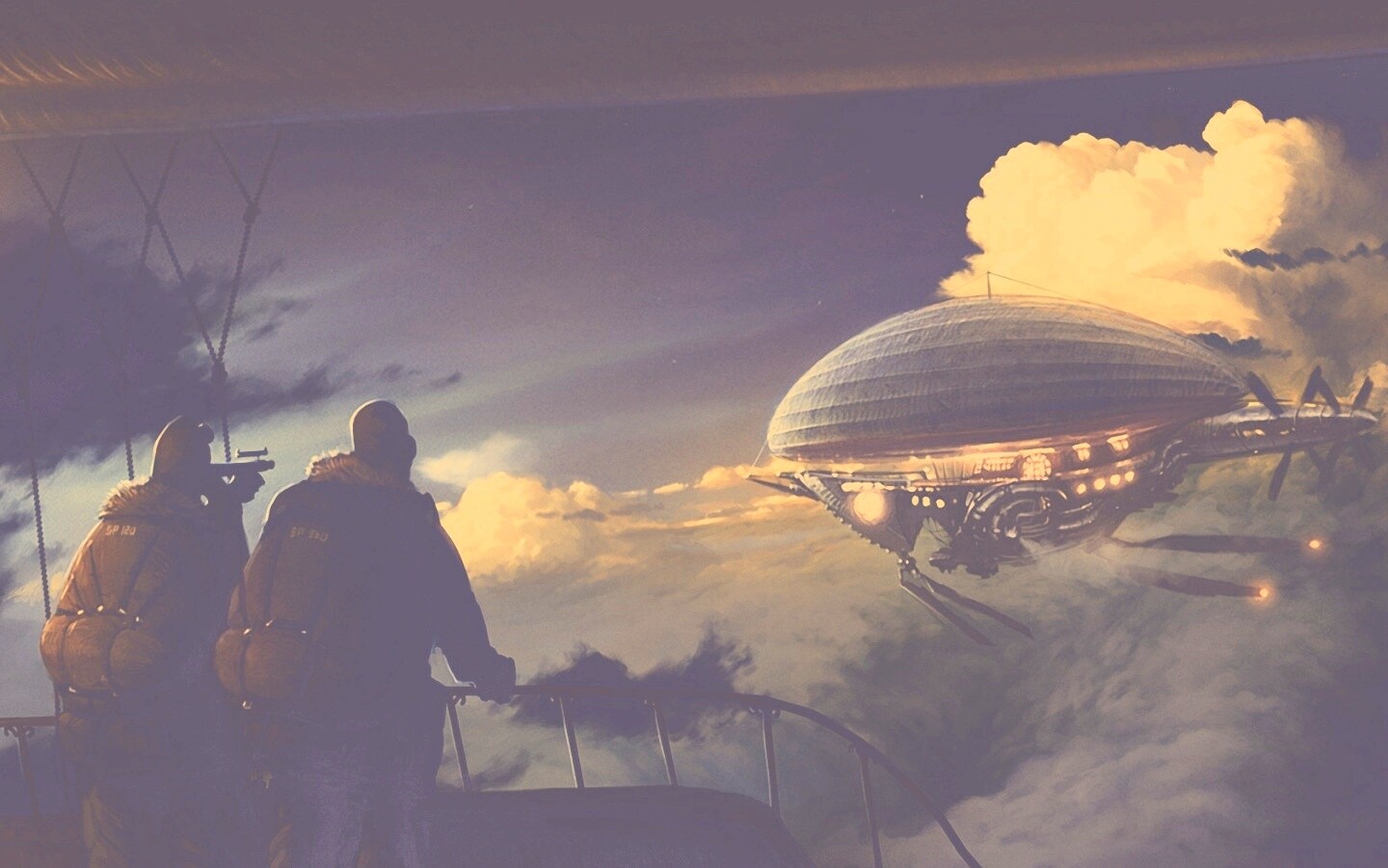 Инопланетный дирижабль обои