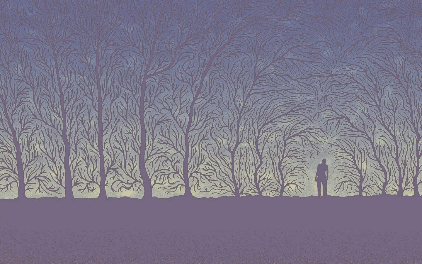 Смыкающиеся деревья обои